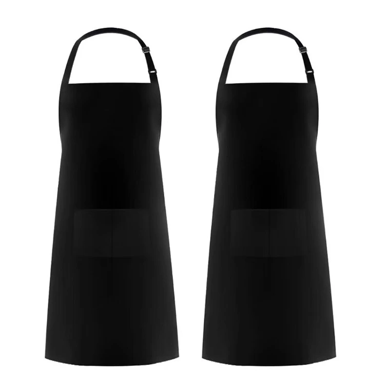 Delantal de algodón negro